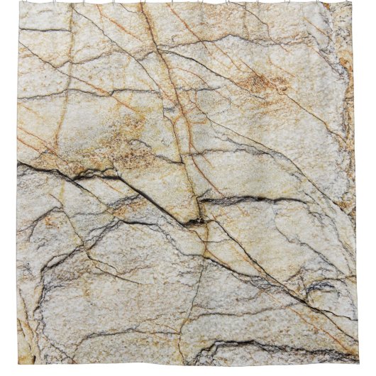 Brauner und schwarz getexturierter Stabstein Duschvorhang (Vorderseite)