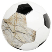 Brauner und schwarz getexturierter Stabstein Fußball (Dreiviertel)
