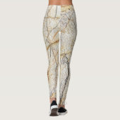 Brauner und schwarz getexturierter Stabstein Leggings (Rückseite)