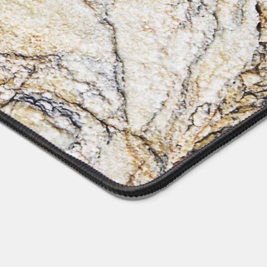 Brauner und schwarz getexturierter Stabstein Schreibtischunterlage (Ecke)