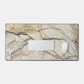 Brauner und schwarz getexturierter Stabstein Schreibtischunterlage (Tastatur & Maus)