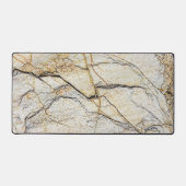 Brauner und schwarz getexturierter Stabstein Schreibtischunterlage (Vorderseite)