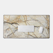 Brauner und schwarz getexturierter Stabstein Schreibtischunterlage (Tastatur & Maus)