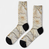 Brauner und schwarz getexturierter Stabstein Socken (Linkes Detail)