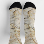 Brauner und schwarz getexturierter Stabstein Socken (Oben)