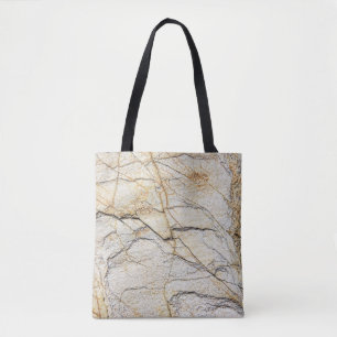 Brauner und schwarz getexturierter Stabstein Tasche