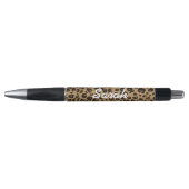 Brauner und schwarzer Jaguar-Pattern Pen Kugelschreiber (Vorderseite)