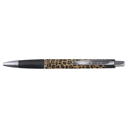 Brauner und schwarzer Jaguar-Pattern Pen Kugelschreiber (Rückseite)