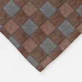 Brauner und schwarzer Karo Fleece Blanken (Ecke)