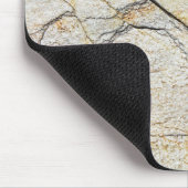 Brauner und schwarzer texturierter Marmorstein Mousepad (Ecke)