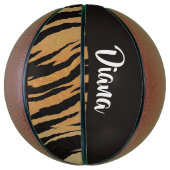 Brauner und schwarzer Tigerprint Basketball (Vertikal)