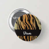 Brauner und schwarzer Tigerprint Button (Vorne & Hinten)