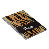 Brauner und schwarzer Tigerprint Notizblock (Rechte Seite)