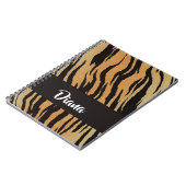 Brauner und schwarzer Tigerprint Notizblock (Linke Seite)