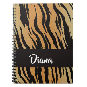 Brauner und schwarzer Tigerprint Notizblock