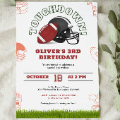 Brauner und weißer amerikanischer Fußball Einladun Save The Date