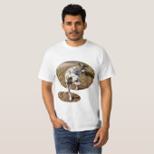 brauner und weißer Dalmatiner T-Shirt (Vorne ganz)