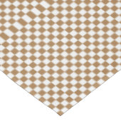 Brauner und weißer Gingham Tischdecke (Schrägansicht)