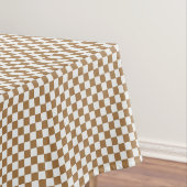 Brauner und weißer Gingham Tischdecke (Beispiel)