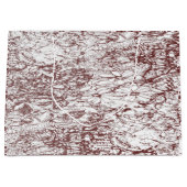 brauner und weißer Hintergrund mit grober Textur Große Geschenktüte (Vorderseite)