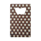 Brauner und weißer Korb Kreditkartenflaschenöffner (Rückseite)