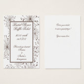 Brauner und weißer Löwenzahn Fluff Raffle (Vorne & Hinten)