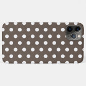 Brauner und weißer Pastellpolka Dot Case-Mate iPhone Hülle (Rückseite (Horizontal))