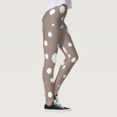 Brauner und weißer Polka-Dot Leggings (Rechts)