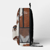 Brauner und weißer realistischer Cowhidprint Nr. 2 Bedruckter Rucksack (Rechts)