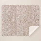 Brauner Verzierter Swirl Blühe AntiquitätenVintag Sherpadecke (Vorderseite (Horizontal))