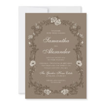 Brauner Vintage-Blumenkranz-Hochzeit