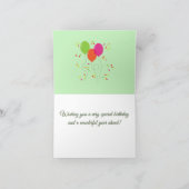 Brauner Vogel auf einem Ast Karte (Innenseite)