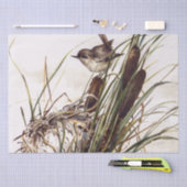 Brauner Vogel und Nest Decoupage Set Wren 2 von 4 Seidenpapier (Handwerk)