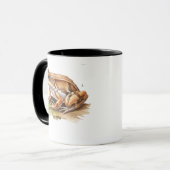 Brauner Wald Frosch Kaffeetasse Erdige Natur Kunst (Vorderseite Links)