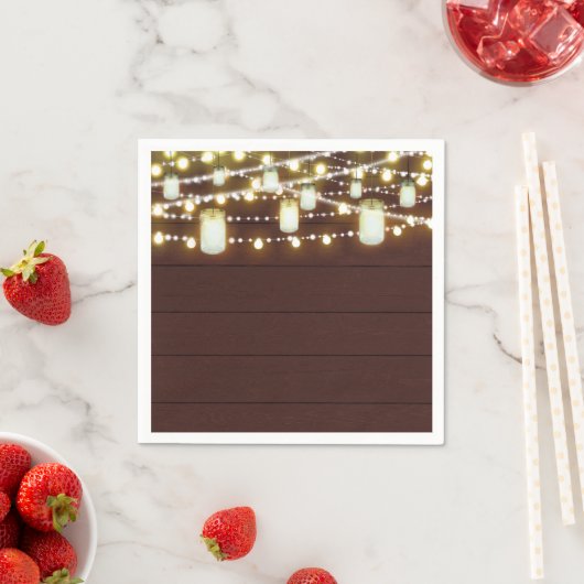 Brauner Wald und Streichellichter Land Rustikales Serviette (Beispiel)