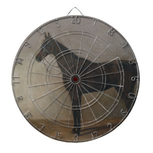 Brauner Wallach (Vintage-Tierkunst) Dartscheibe