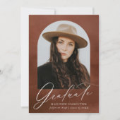 Brauner Wasserfarben Arch 7 Foto Collage Abschluss Ankündigung (Vorderseite)