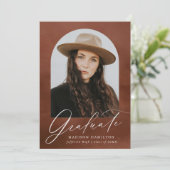 Brauner Wasserfarben Arch 7 Foto Collage Abschluss Ankündigung (Stehend Vorderseite)