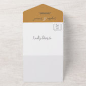 Brauner Wasserfarben Herbst All In One Einladung (Außenbereich)