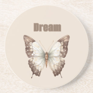 Brauner Weißer Traum Schmetterling Getränkeuntersetzer