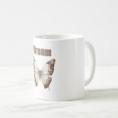 Brauner Weißer Traum Schmetterling Kaffeetasse (VorderseiteRechts)