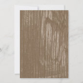 Brauner Western Brauerei Brautdusche Einladungen (Rückseite)