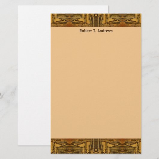 brauner Western Briefpapier (Vorne/Hinten)