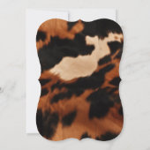 Brauner Western Cowhide Einladung (Rückseite)