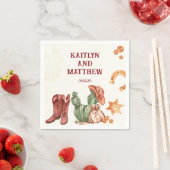 brauner Western elegante rustikale Hochzeit Serviette (Beispiel)