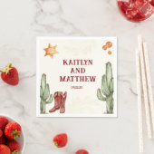 Brauner Western Schöne rustikale Hochzeit Serviette (Beispiel)