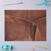 Brauner Wildleder mit Schnürpapier und Schnürpapie Seidenpapier (Basteln)