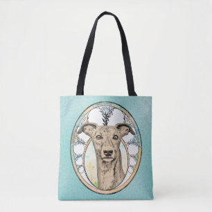 Brauner Windhund Tasche
