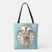 Brauner Windhund Tasche (Rückseite)