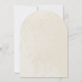 Brauner Wirbelbaum gestörter Damast Einladung (Rückseite)